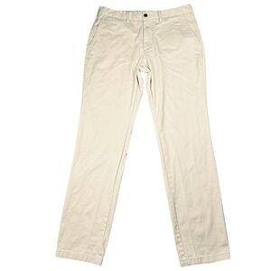 Perk Slim Fit Pants Mens 34x30  Beige Stretch Chino Smart Soft Touch